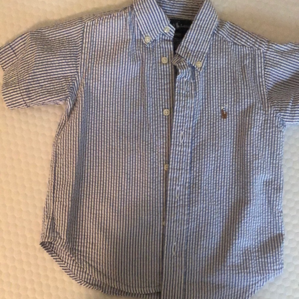 Boys seersucker shirt